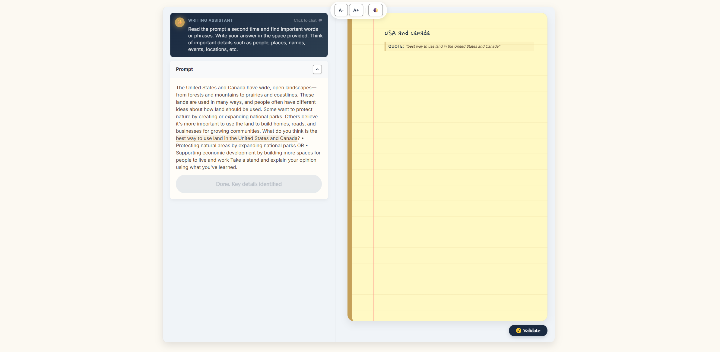 Asistente de escritura: editor inteligente